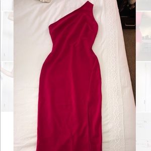 Pink One Shoulder Dress